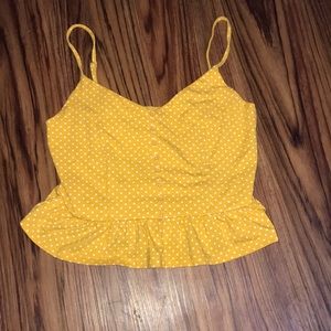 Cute Yellow Polka Dot Forever 21 Top